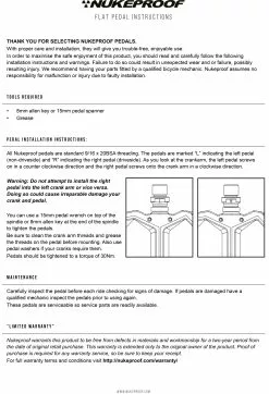 Nukeproof Horizon Pro Sam Hill Plattformpedale -Deutschland Fahrradzubehör Verkaufs-Shop NP Flat Pedal instructions scaled